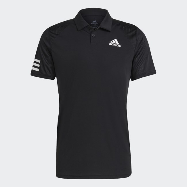 Club Tennis 3-Stripes Polo Shirt Adidas Black