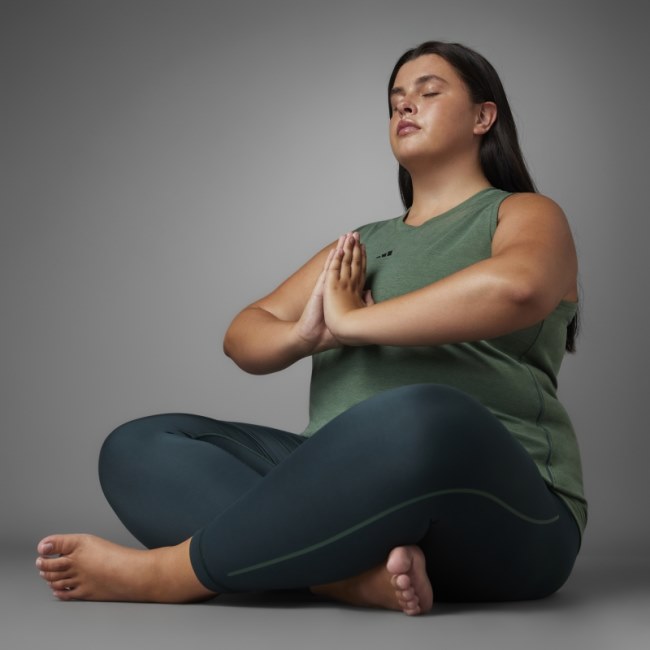 Adidas Green Oxide Authentic Balance Yoga Tank Top (Plus Size)