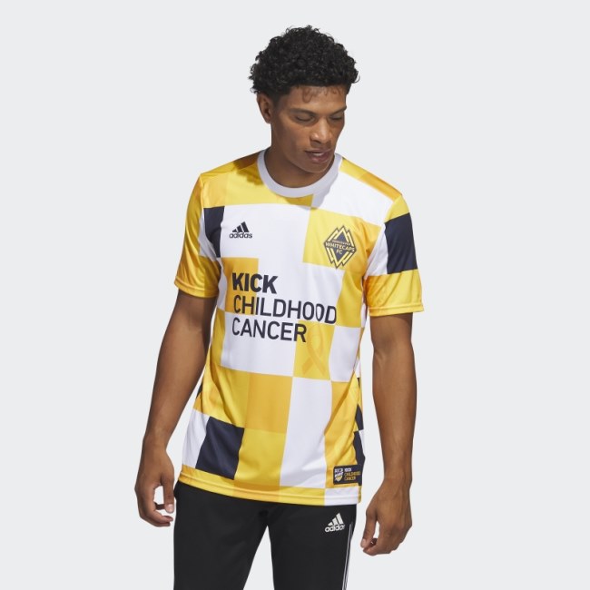 Vancouver Whitecaps FC Kick Childhood Cancer Pre-Match Jersey Adidas Coll Gold