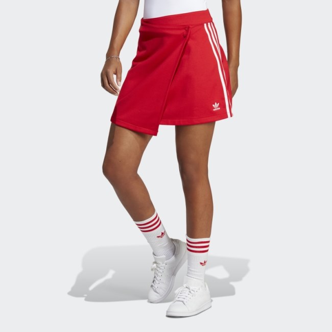Adidas Scarlet Adicolor Classics 3-Stripes Short Wrapping Skirt