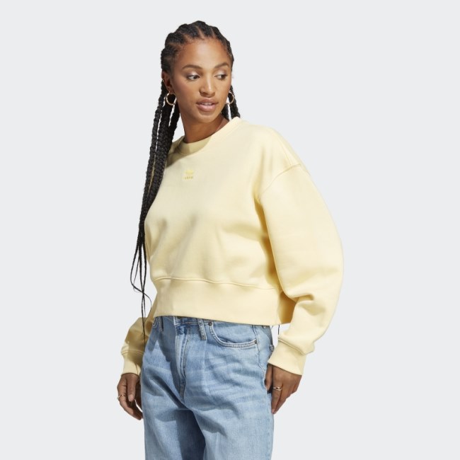 Yellow Adicolor Essentials Crew Sweatshirt Adidas