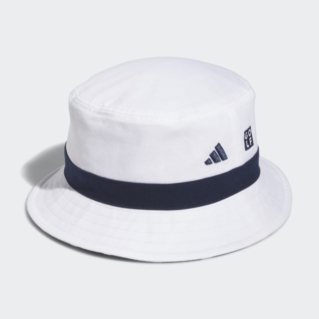 Plaid Reversible Golf Bucket Hat Adidas White