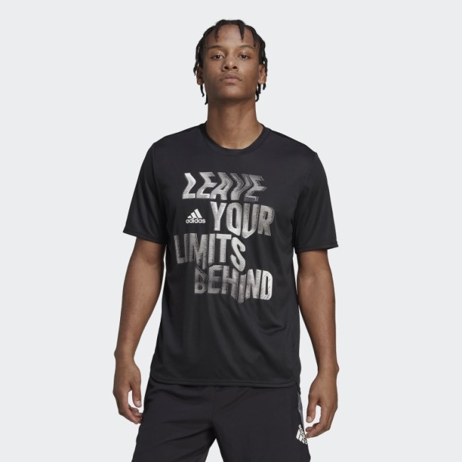Adidas Black Designed for Movement AEROREADY HIIT Slogan Training T-Shirt