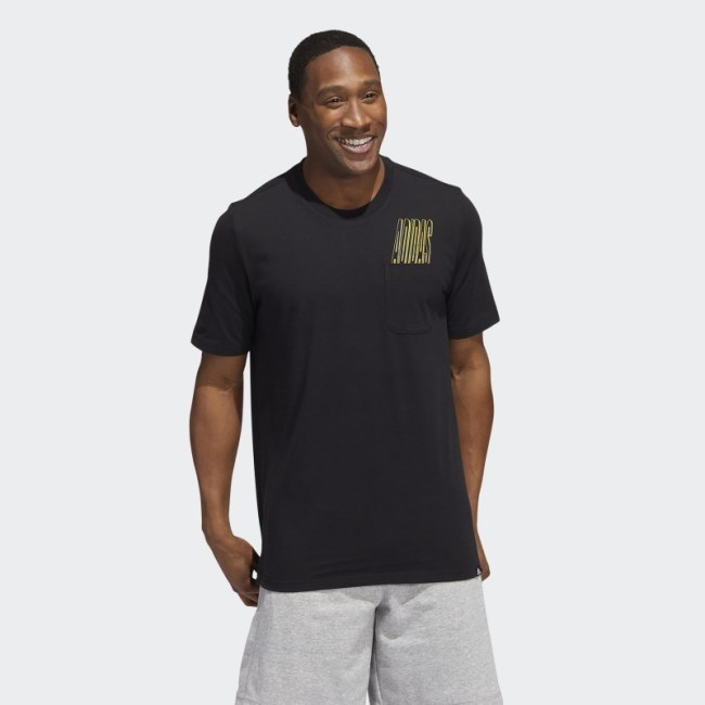 Dynamic Sport Graphic Pocket T-Shirt Black Adidas