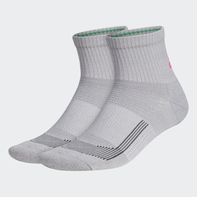 Light Grey Adidas Running Superlite Quarter Socks 2 Pairs