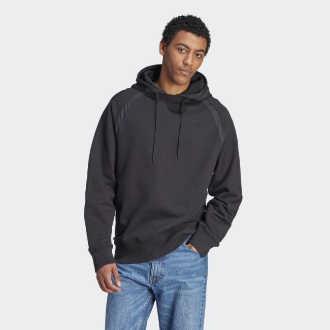 Premium Essentials Crinkle Nylon Hoodie Adidas Black
