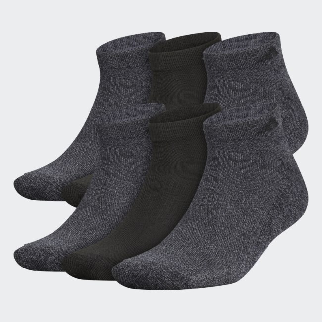 Adidas Black Athletic Low-Cut Socks 6 Pairs