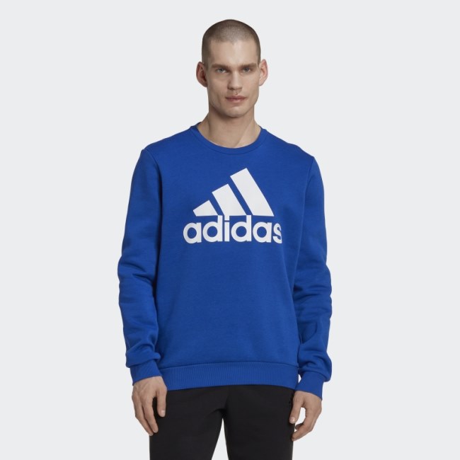 Adidas Royal Blue Essentials Big Logo Sweatshirt