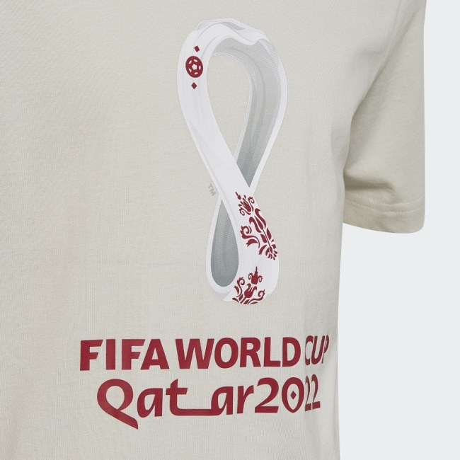 Adidas FIFA World Cup 2022 Official Emblem Tee Talc