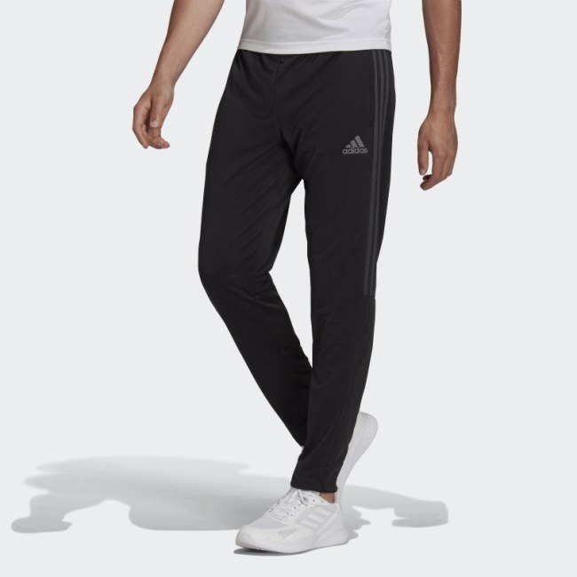 Adidas Black AEROREADY Sereno Slim Tapered-Cut 3-Stripes Pants