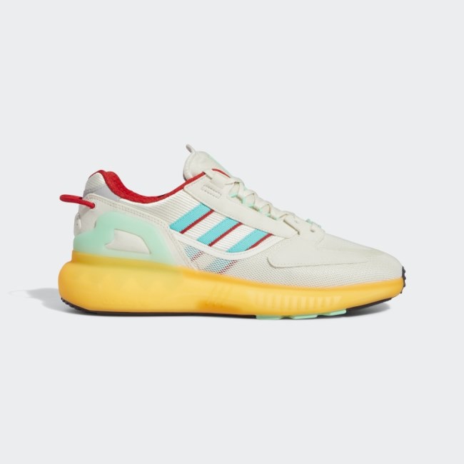 Adidas White ZX 5K Boost Shoes