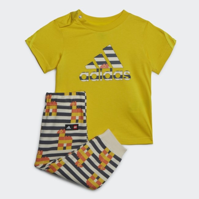 Adidas x Classic LEGO Tee and Pant Set Fashion Yellow