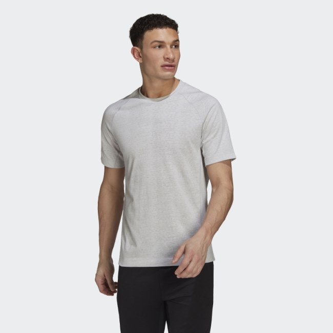Grey Adidas Yoga Training T-Shirt