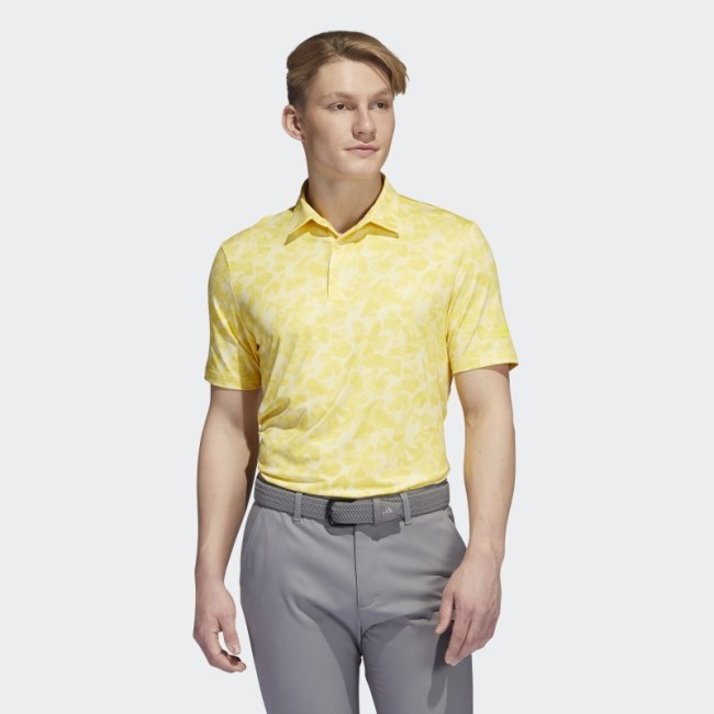 Yellow Prisma-Print Polo Shirt Adidas