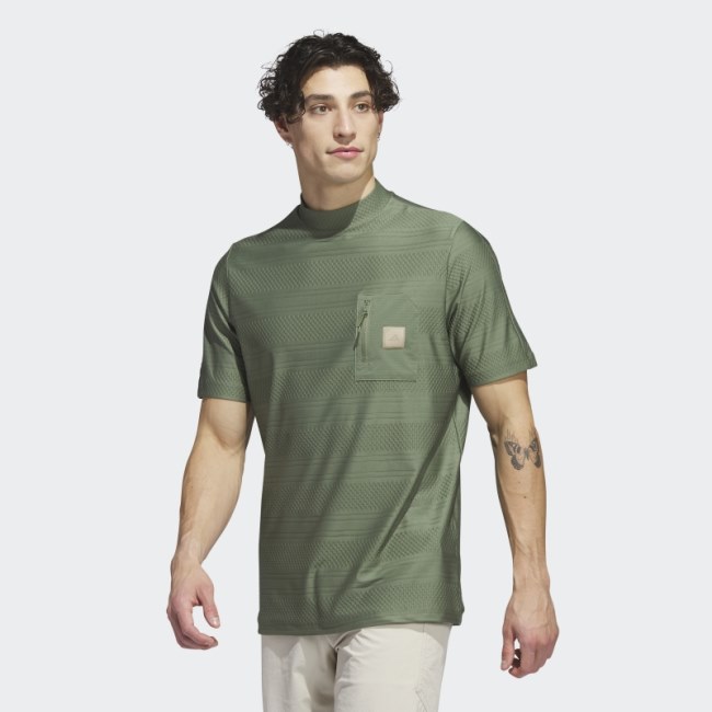 Adicross Pocket Golf Polo Shirt Natural Green S10 Adidas