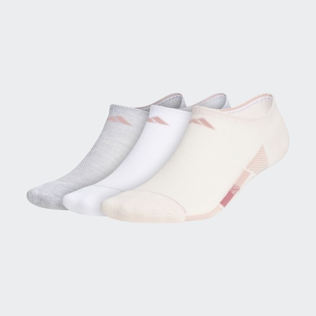 Superlite Stripe No-Show Socks 3 Pairs Adidas Light Pink