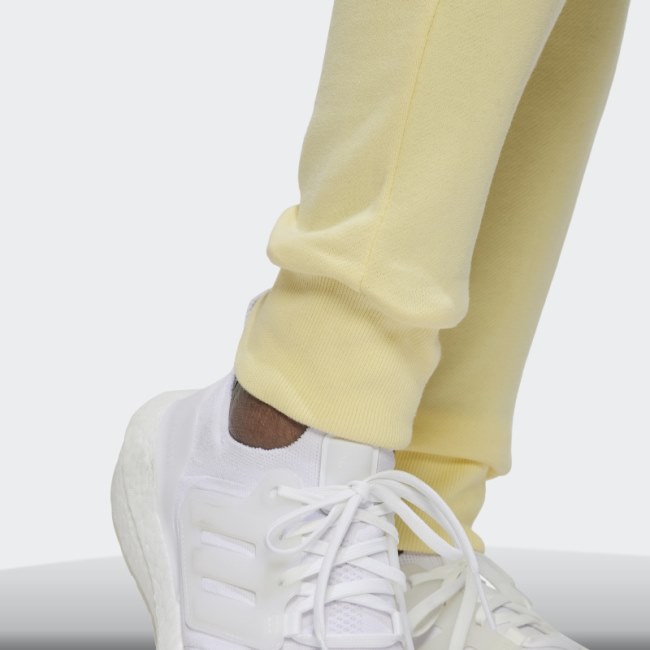 Yellow Adidas Studio Lounge High-Waist Pants