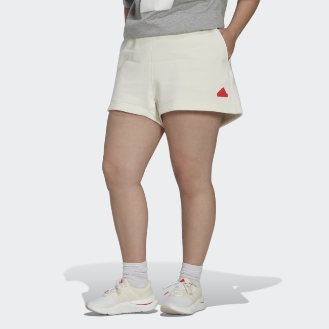 Sweat Shorts (Plus Size) Adidas White