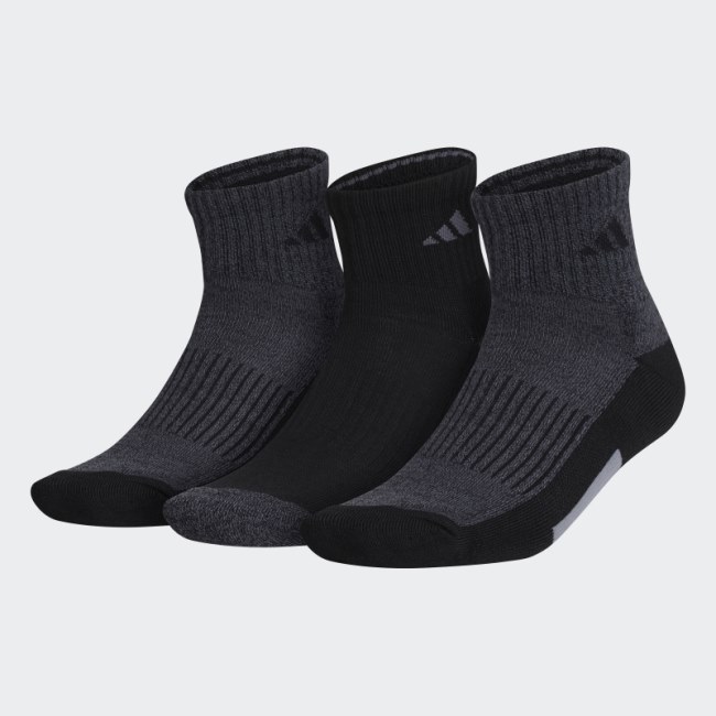 Black Adidas Cushioned X Quarter Socks 3 Pairs