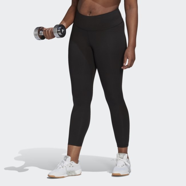 Black Optime Training Leggings (Plus Size) Adidas