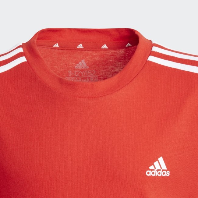 Adidas Essentials 3-Stripes Tee Fashion Red