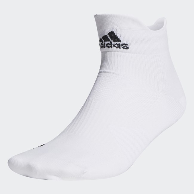 White Ankle Performance Running Socks Adidas
