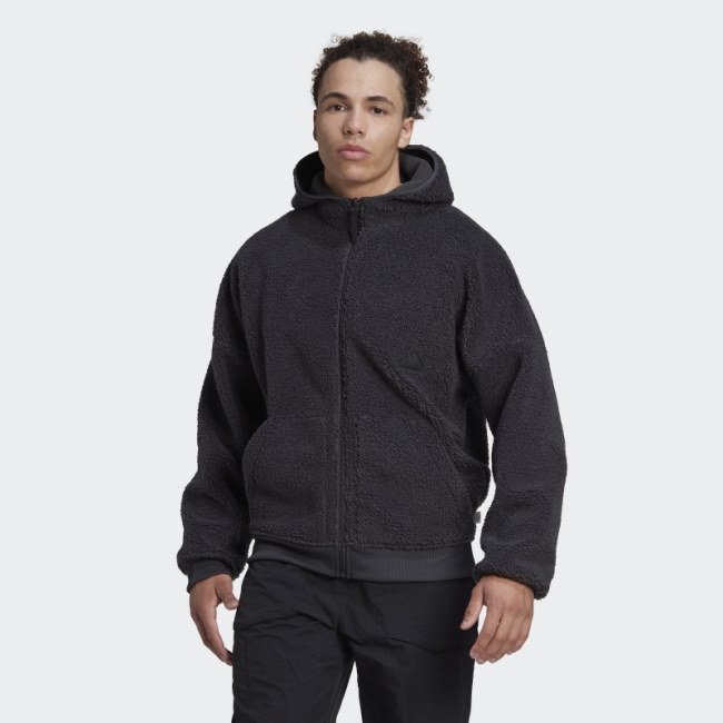 Polar Fleece Full-Zip Sweatshirt Carbon Adidas