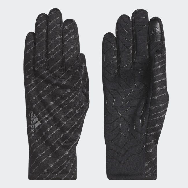 Black Jersey Gloves Adidas