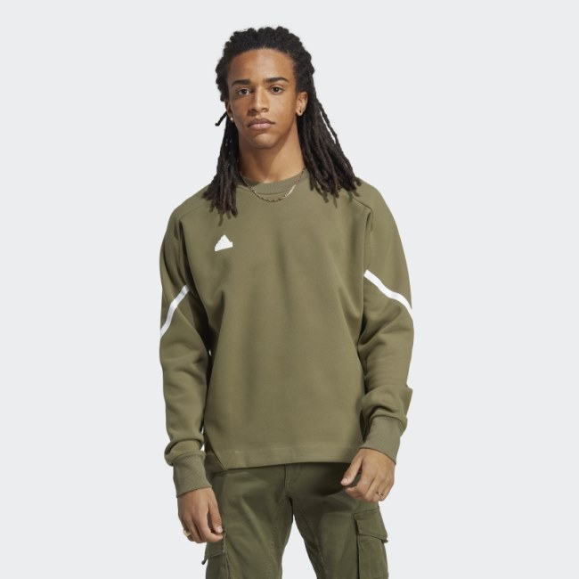 Adidas Olive Designed for Gameday Premium Sweatshirt