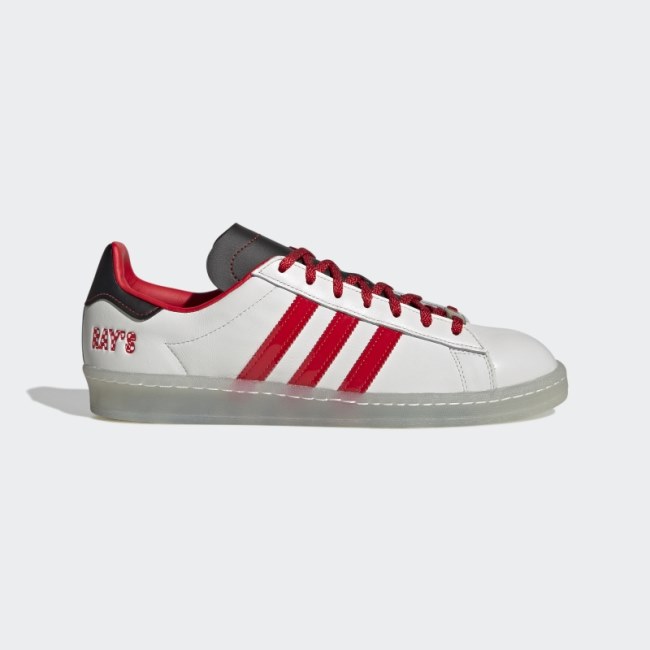 White Adidas Campus Howlin' Ray's Shoes