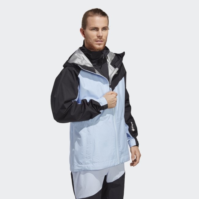 Adidas Terrex Xperior GORE-TEX Paclite Rain Jacket Blue Dawn