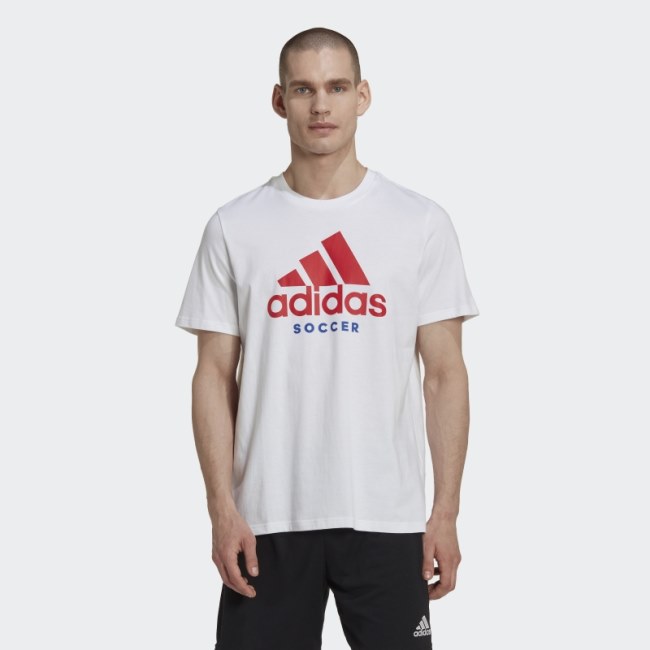 Adidas Soccer Logo Tee White