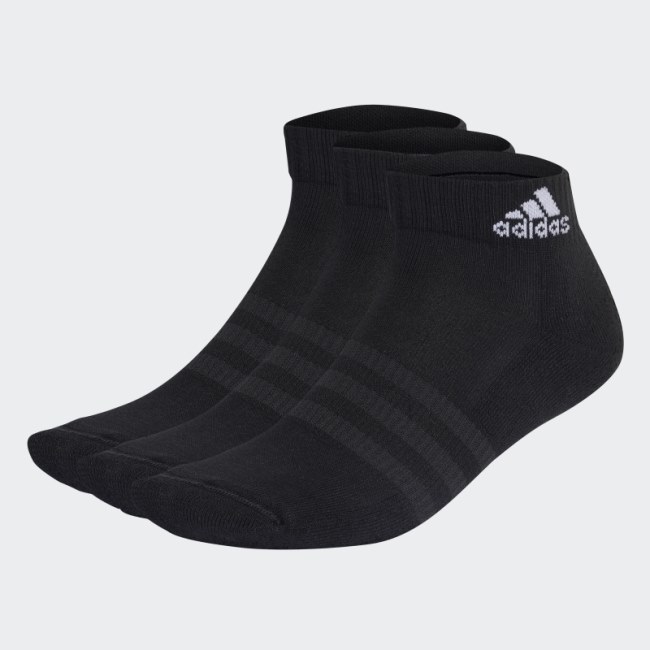 Adidas Black Cushioned Sportswear Ankle Socks 3 Pairs