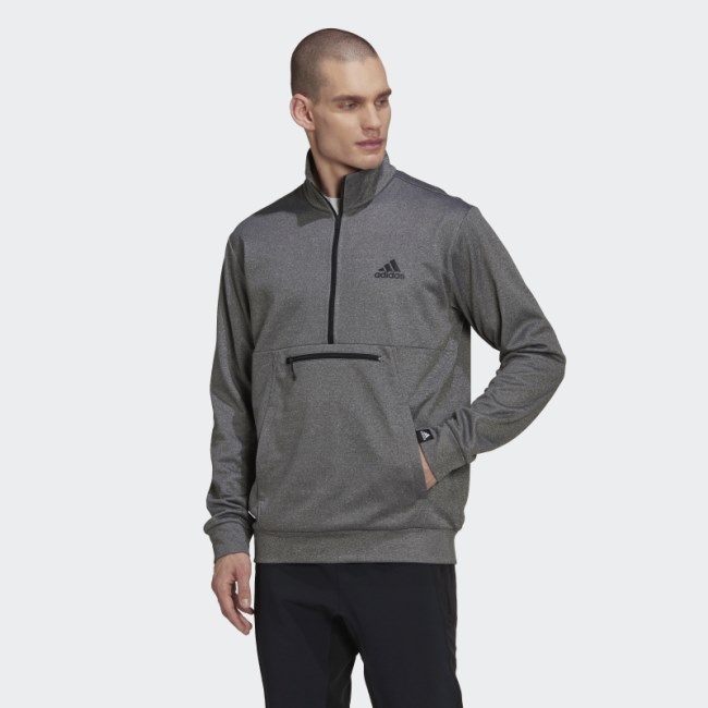 AEROREADY Game and Go Small Logo Half-Zip Top Adidas Grey