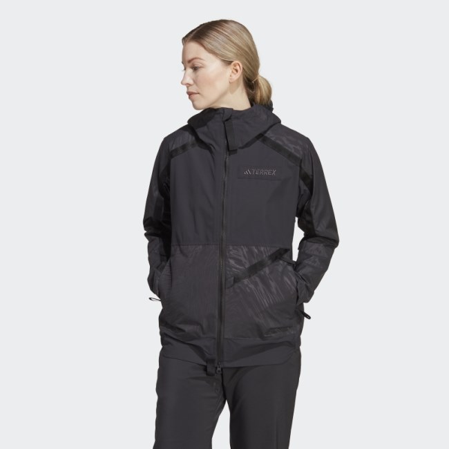 Terrex Utilitas RAIN.RDY 2.5-Layer Rain Jacket Black Adidas