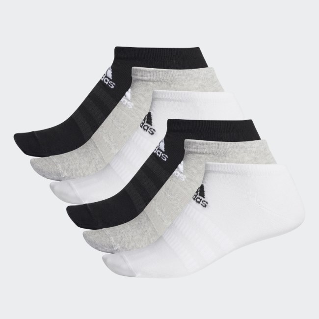 Medium Grey Adidas Low-Cut Socks 6 Pairs