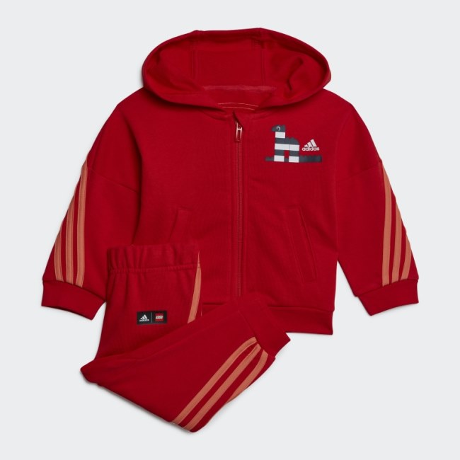 Adidas x Classic LEGO Jacket and Pant Set Hot Red