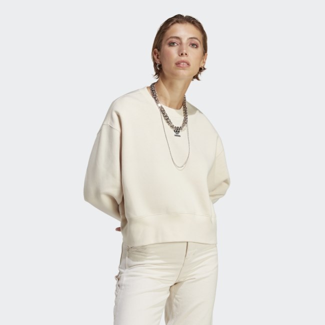 White Adicolor Essentials Crew Sweatshirt Adidas