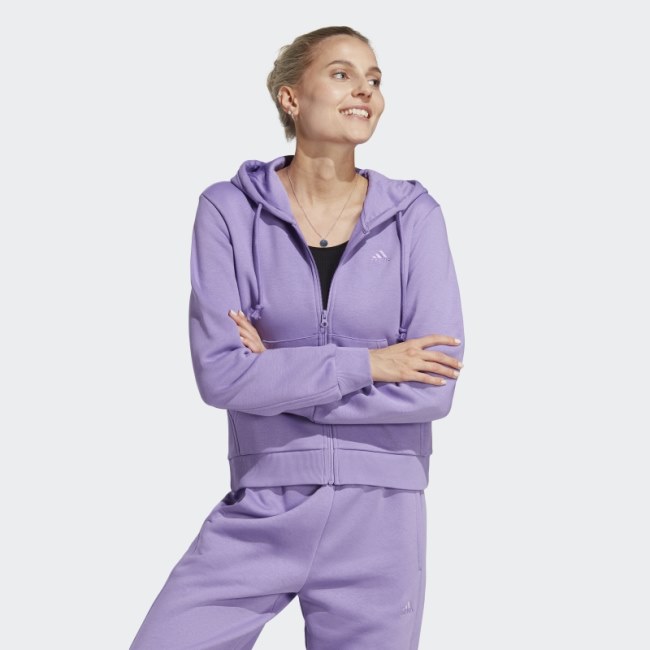 Violet ALL SZN Fleece Full-Zip Hoodie Adidas