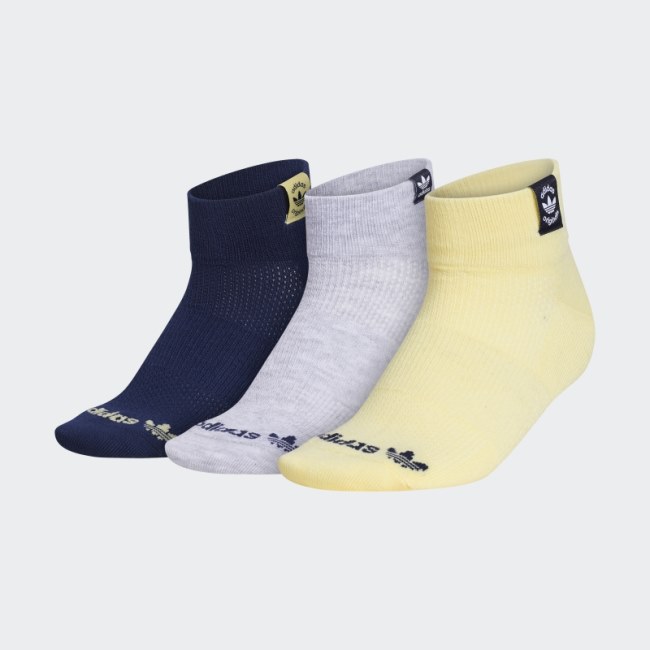 Yellow Adidas Union Low-Cut Socks 3 Pairs
