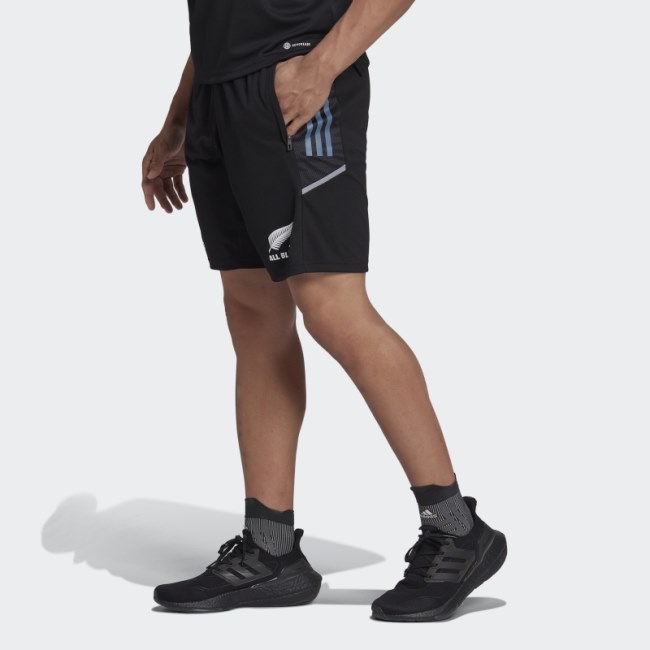 Black Adidas All Blacks Rugby Gym Shorts