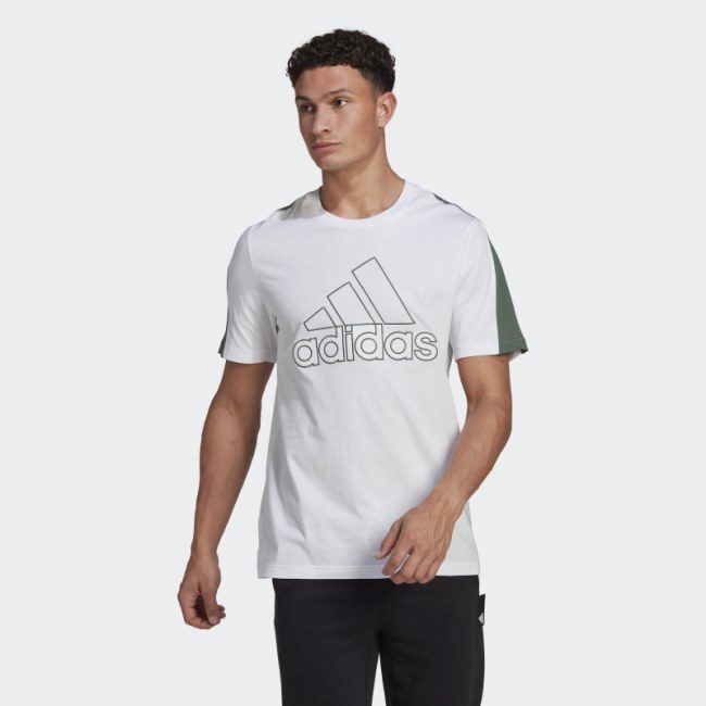 Adidas Future Icons Embroidered Badge of Sport Tee White