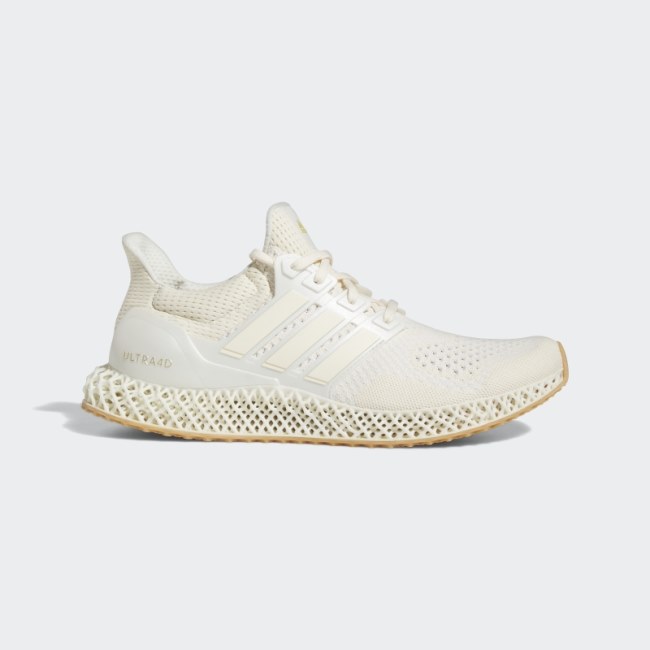 White Ultra Adidas 4D Running Shoes Hot