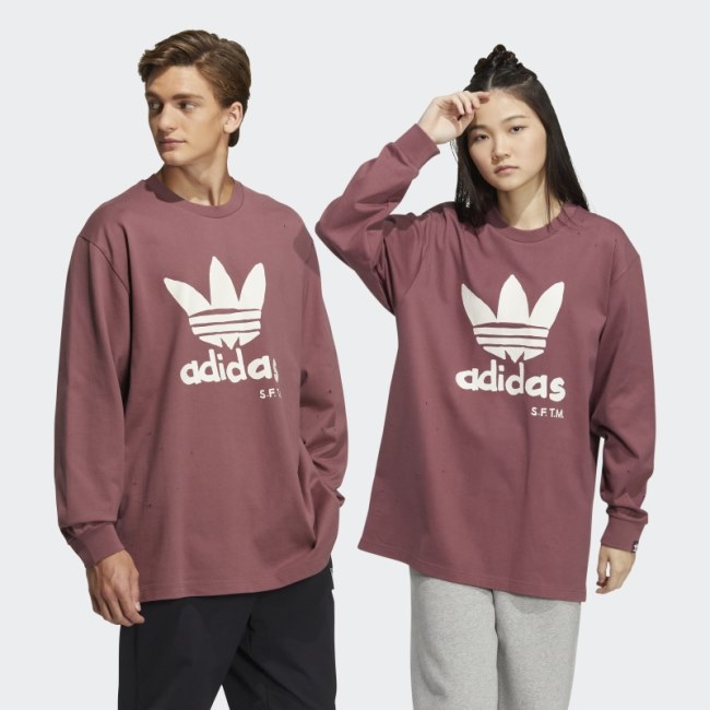 Adidas Burgundy Song for the Mute Long Sleeve Tee