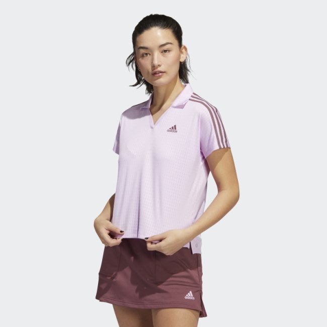 Adidas Lilac 3-Stripes Polo Shirt