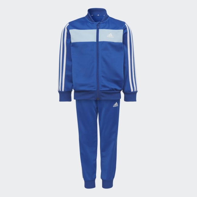 Essentials 3-Stripes Shiny Tracksuit Adidas Royal Blue