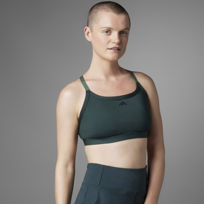 Green Authentic Balance Yoga Light-Support Bra Adidas