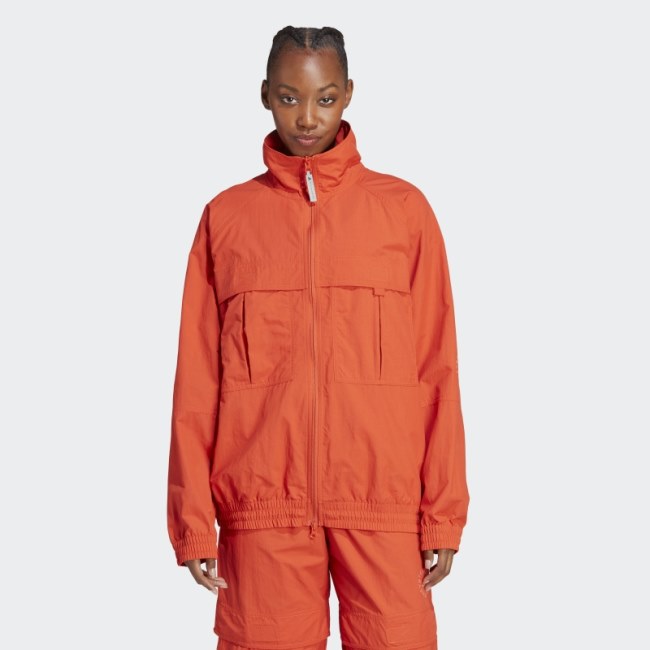 Burnt Cayenne Adidas by Stella McCartney TrueCasuals Woven Solid Track Jacket Hot