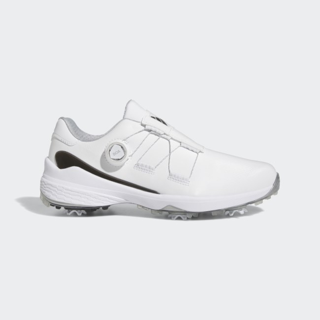 White ZG23 BOA Golf Shoes Adidas