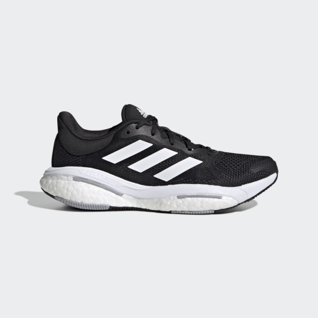 Adidas Black Solar Glide 5 Wide Running Shoes